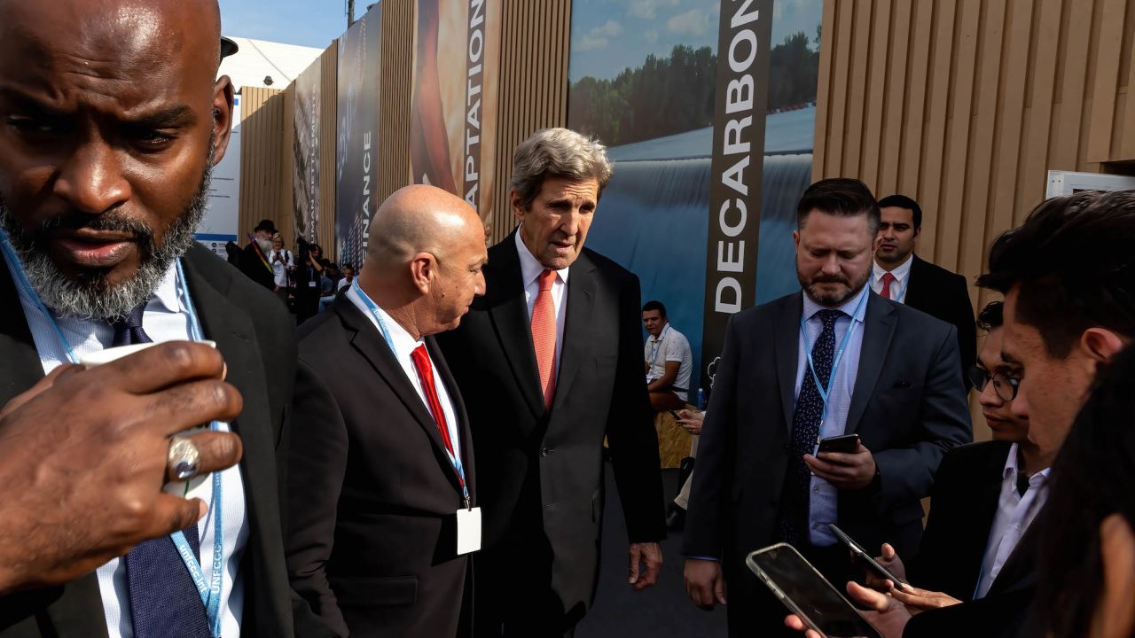 Kerry at the COP27 UN climate summit in Sharm El-Sheikh, Egypt, in November 2022.