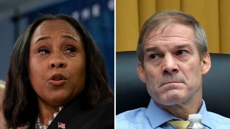 Fulton County DA rebuffs Jim Jordan’s request for information on her investigation of Trump